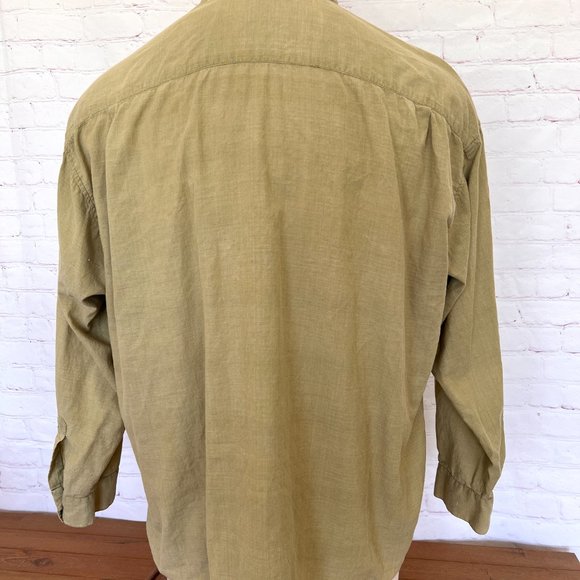 Easy Travel Mens Lightweight Olive Shirt - Size Large - Picture 6 of 9